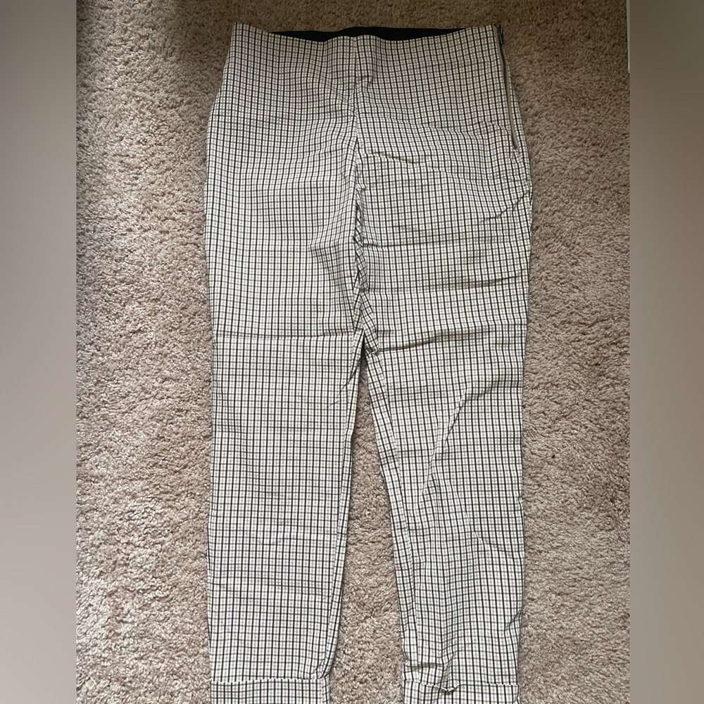 brown and yellow plaid pants